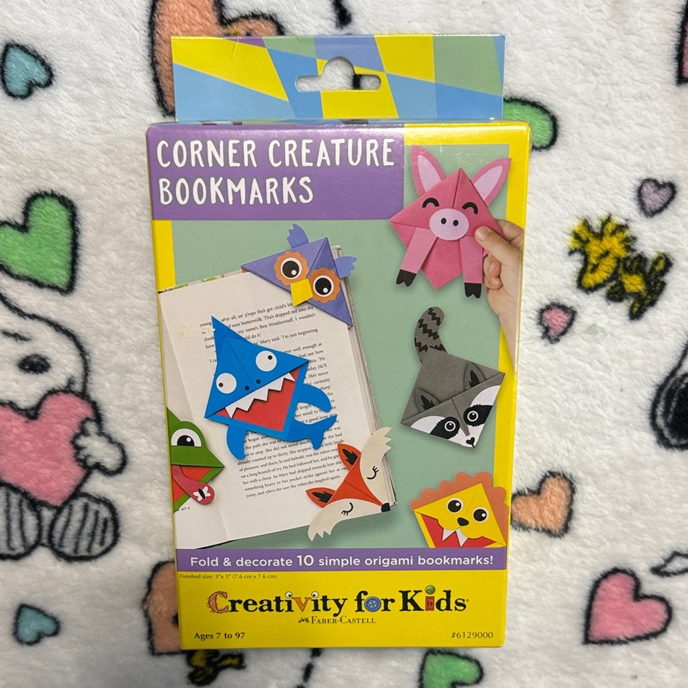 Creativity for Kids Corner Creature Bookmarks - Colorful Origami Set